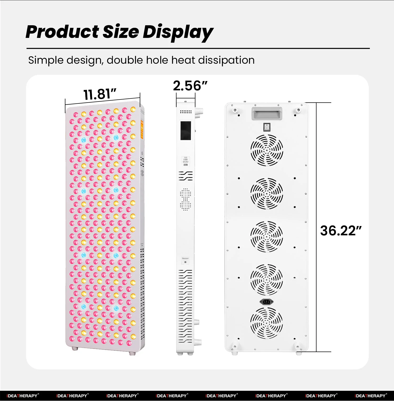 RLPRO300MAX-X2 dimensions of 36.22 by 11.81 by 2.56 inches
