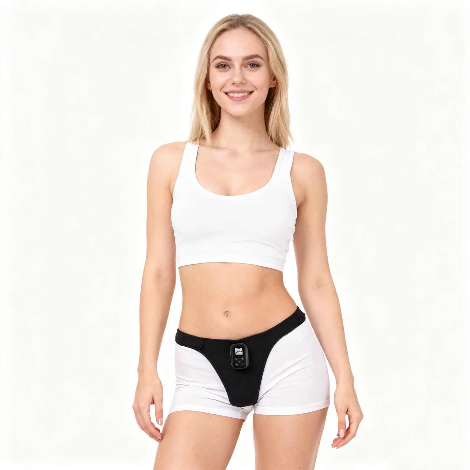 red light therapy underwear worn in a close-contact wellness setting