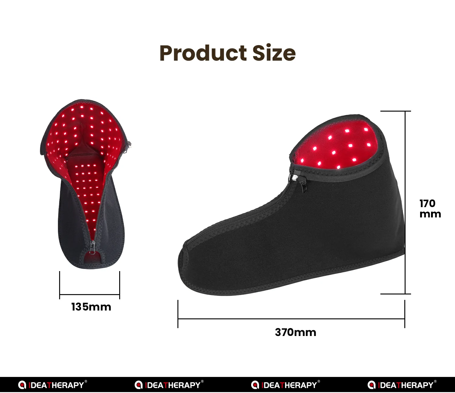 TLF150-B product dimensions measuring 370 by 135 by 170 millimeters